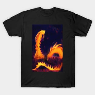 Fire Dragon serpent mythical Fantasy T-Shirt